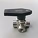 YACO INDUSTRY 3 way ball valve,T port,1/8"" NPT, reduce bore 5mm, stainless steel, water oil gas, no Limit position