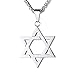 U7 Jewish Jewelry Magen Star of David Pendant Necklace Women Men Chain Stainless Steel Israel Necklace