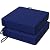 Gorpche Outdoor Chair Cushions, Waterproof Patio Chair Cushions Set of 2, Square Removable Outdoor Seat Cushions for Patio Furniture with Attach Straps, Foam and Hidden Zipper, 19 x 19 x 2 Inch, Blue