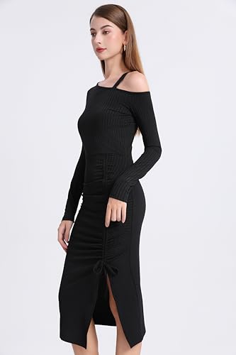 Descubre la mejor manicura y pedicura de LugoPulsa aqui 👈🏼 y pide cita Vestidos-de-Manga-Larga-Mujer-Sexy-Un-Hombro-Vestido-Ajustado-Elegante-Bodycon-Mini-Vestido-de-Color-Solido-Dobladillo-Asimetrico-Dress-Club-de-Fiesta-Noche
