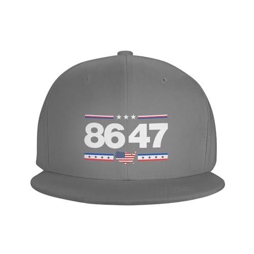 86 47 Flat Bill Brim Hat Fdt Fu47 Dad Hat Anti 47 Cap for Men Women Black