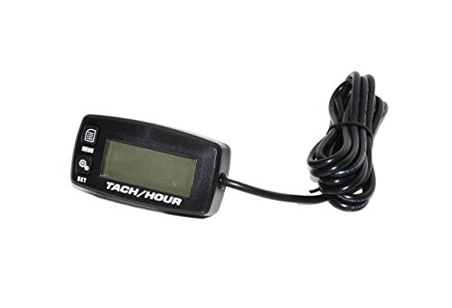OZ-USA Tach Hour Meter Tachometer RPM Backlit Display Motorcycle ATV Dirtbike Buggy Outboard mototcycle Boat Works with All Gas Powered Engines