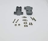 Pc Accessories-Gray Plastic Hood For Db-9/Hd-15 Connectors Short Screws, 5-PACK