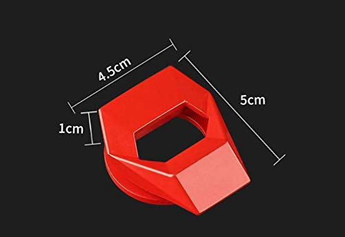 Frieyss Car Engine Start Button Protective Cover，Universal Car Key Cap Cover Push Start Car Accessories (RED)