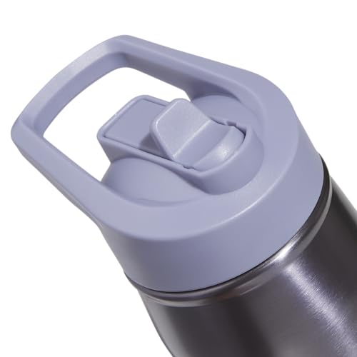 Image of adidas Straw Lid Metal Water Bottle 600 mL | Double-Wall Insulated, Leak-Resistant Lid, Stays Cold 24 Hours, Easy-Use Straw Top, Swap-Friendly Lid, Workouts & Daily Use