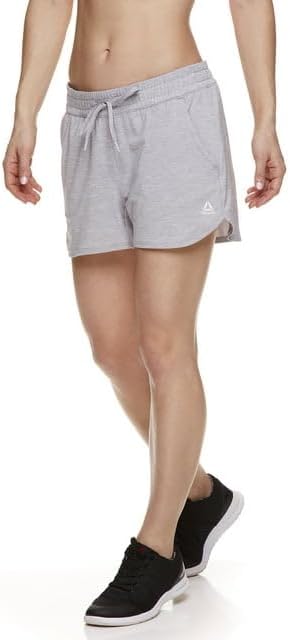 Reebok Women's Active Running, Soft, Lightweight Shorts (3X-Large, Silver Sconce Heather)