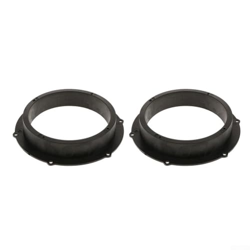 Eawfgtuw Lot de 2 anneaux adaptateurs d'entretoise de haut-parleur de 16,5 cm pour Passat – Cadre de montage pour tweeter audio de voiture, plastique noir