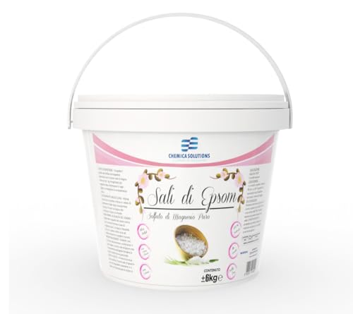 Sales de Epsom 6 kg, sulfato de magnesio puro para aromaterapia, baño relajante, 100% natural