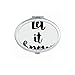 Let It Snow Quote Handwrite Mirror Oval Portable Hand Pocket Makeup