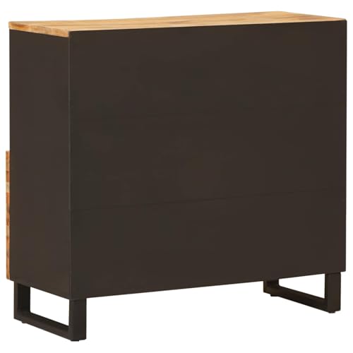 Armario lateral moderno para salón u oficina con elegantes mangos de madera 6