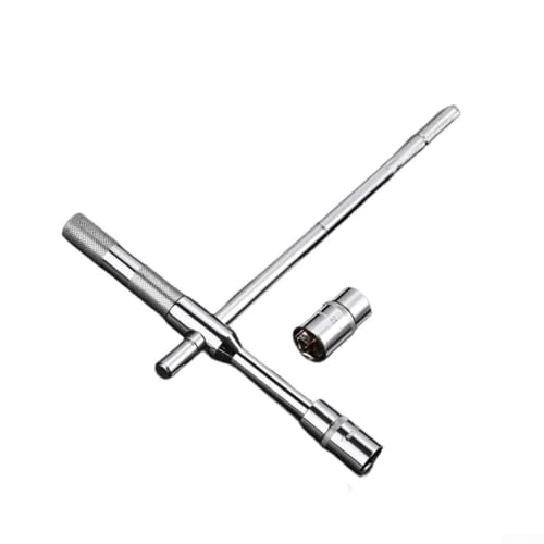 Juego de llaves cruzadas de neumáticos resistentes con mango extendido, llave de lengüeta de 17-23 mm para reparación de automóviles, kit de herramientas desmontable de 4 vías en bolsa de
