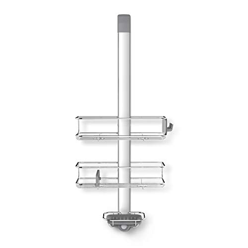 simplehuman Over-Door Shower Caddy, Stainless Steel and...