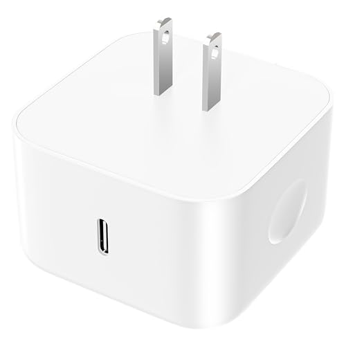iPhone 17 Charger 40-60W Foldable USB C Fast Charging Block Single Port Apple 40W Dynamic Power Adapter with 60W Max Apple Charger for iPhone 17 Pro Max/Air/16/15/14/13/12/11 Series iPad Pro Air Mini