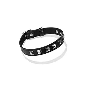 Nothing Shop Choker Statement dames sieraden halssieraad van leer eco-leer zwart