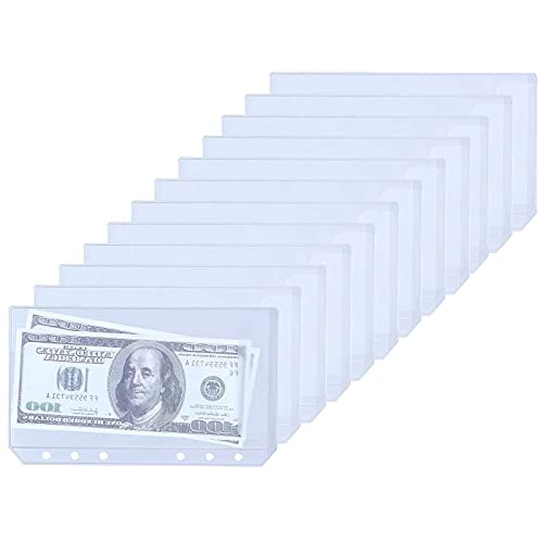 Antner A6 Pu Leather Notebook Binder (Pink And White) Bundle | 12Pcs Binder Pockets A6 Size 6-Holes #TOP2