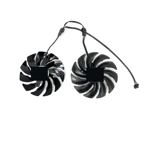 for 88MM PLD09210S12HH T129215SU 4Pin Cooler Fan for Gigabyte for GeForce GTX1060 1070 GTX 1050ti 960 RX570 RX470 Graphics Card Laptop Parts(Black 2-Fan T12)