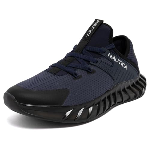 Image of Nautica Men's Casual Fashion Sneakers - Lightweight Lace-Up Athletic Walking Shoes for Gym & Tennis, Comfortable