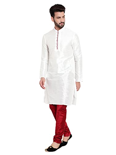Image of HUZUR Mens Silk 6 Loop Kurta Pajama
