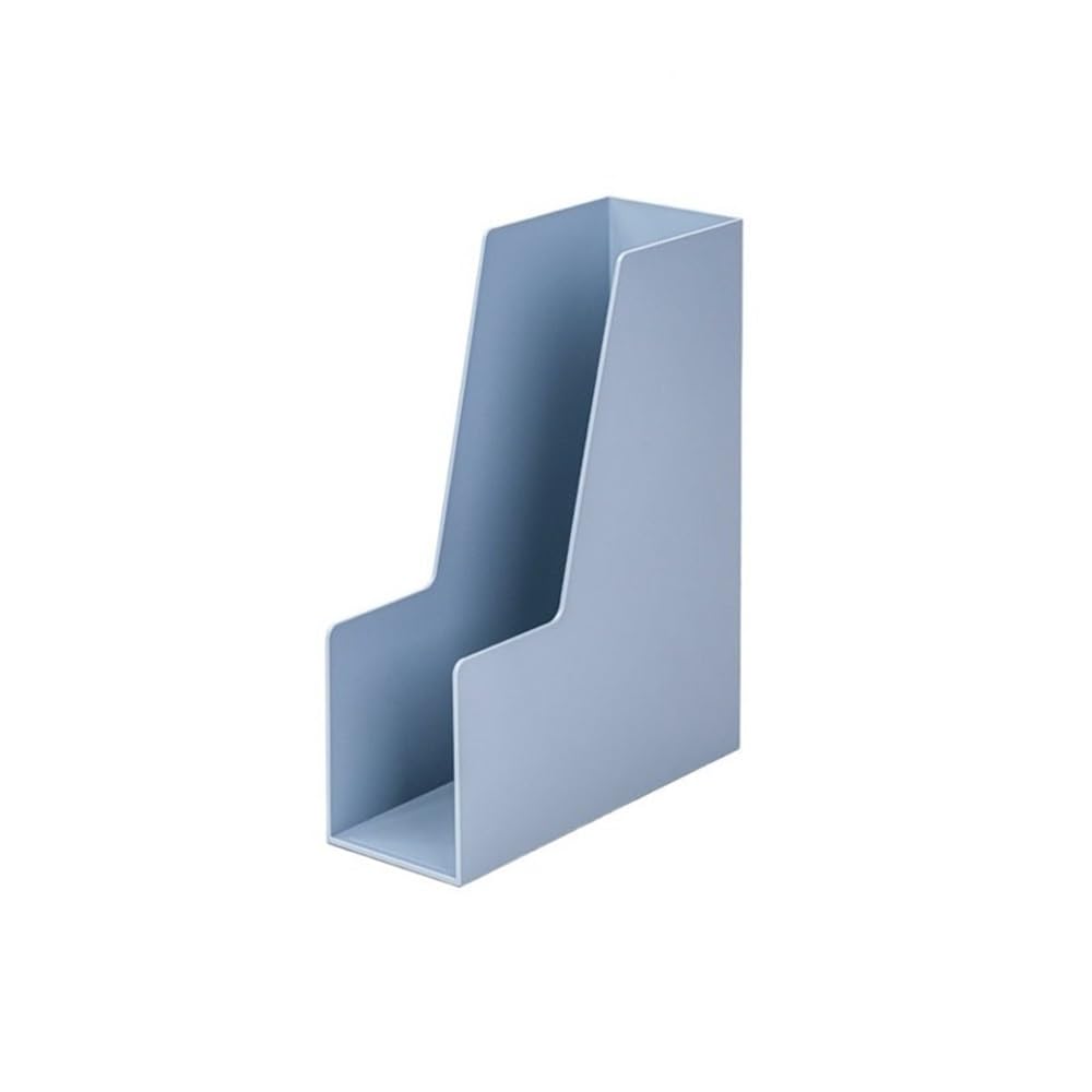 J9V4G6S3B5 Desktop File Rack Magazine File Holder Desk Organizer, Vertical Sorter Holders for Home Office Supplies(Blue)