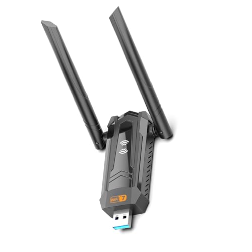 Adaptateur USB WiFi 7 sans fil 6500 Mbps clé WiFi tri-bande 6G 5G 2.4G pour ordinateur PC portable