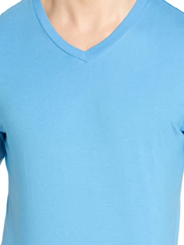 Image of Jockey 2726 Men's Super Combed Cotton Rich Solid V Neck Half Sleeve T-Shirt