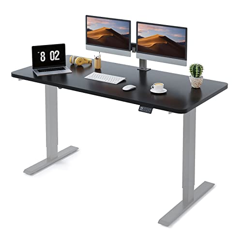 MAIDeSITe Höhenverstellbarer Schreibtisch 140 x 70 cm - Schreibtisch Höhenverstellbar Elektrisch mit 4 LED Memory-Steuerung - Sitz & Stehpult -Schreibtisch Höhenverstellbar mit Tischplatte (