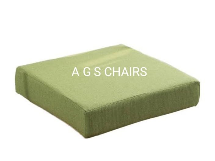 Image of A G S Chairs Sofa Foam Cushion with Zip Cover Attractive Colour (22 x 21 x 4, Green)