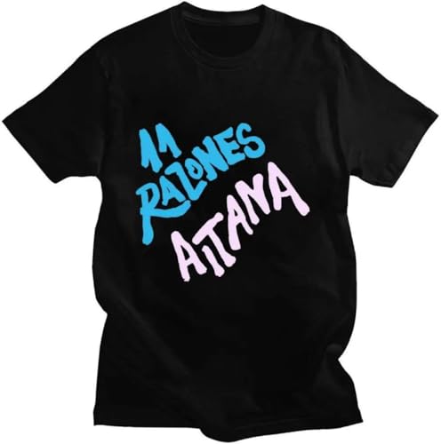 jtfpsnbc Aitana Ocana Cantante 2022 Retro Simple Impresión Moda Verano Manga Corta Algodón Suelto Casual Diseño Nicho, Tsbpp-112, XL