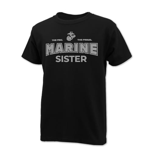 Armed Forces Gear Marines Sister Youth T-Shirt (Black)