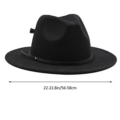 Lady-Fashion-Fedora-Chapeau-Double-Face-Panama-Cap-Mens-Costume-Robe-Chapeaux-Deux-Teint-Laine-Feutre-Casquette-Decontractee-avec-Boucle-De-Ceinture-PU-pour-Une-Fete-De-Mariage