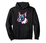 Photo Gallery boston terrier dog colorful art felpa con cappuccio Photo Gallery boston terrier dog colorful art felpa con cappuccio