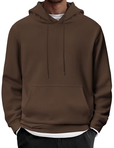 Image of COOFANDY Mens Hoodie Long Sleeve Casual Pullover Hooded Sweatshirt Fashion Drawstring Hoodies with Pocket