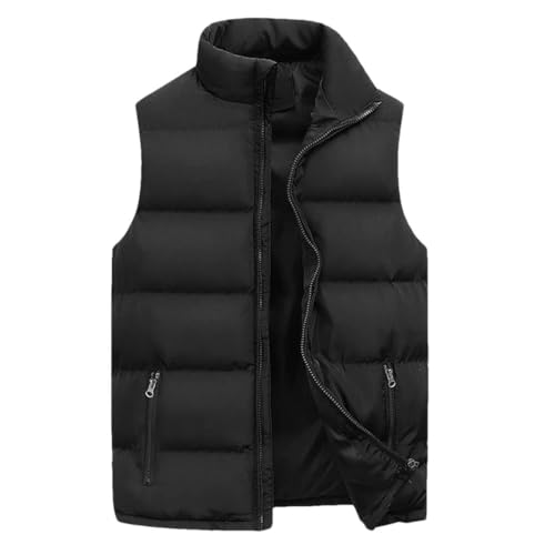 Men's Sleeveless Down Jacket Winter Jacket Warm Solid Color Jacket Goose Feather Jacket Man Jacket Puffer Vest