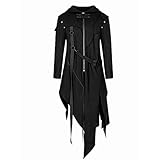 [Exsaupy] コート メンズ スチーム パンク 風 ジャケット フード付き ロングコート ゴシック V系 ビジュアル系 衣装 ストリート系 礼服 ステージ衣装 性用ジャケット 舞台 中世 ヨーロッパ 貴族 公爵 燕尾服 コスプレ 仮装 宮廷服 演出服