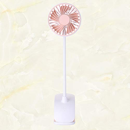 1 peça criativa 1200 mAh USB pequeno clipe ventilador desktop para crianças verão meninas (rosa)