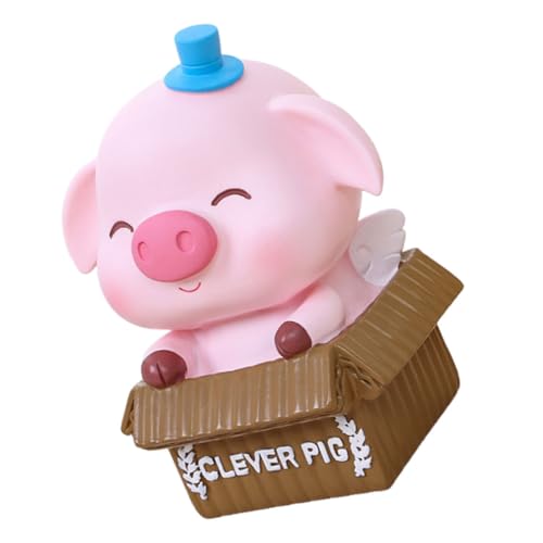 POPETPOP Salvadanaio a Forma di Maiale in Vinile Stabile Grazioso Salvadanaio Decorativo per Contanti Scatola per Monete Resistente e Leggera Regalo per Compleanni e Occasioni Speciali