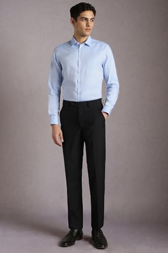 Image of Louis Philippe Men's Slim Fit Easy to Iron Everyday wear Premium Cotton Full Sleeve Solid Formal Shirt
