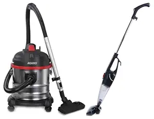 AGARO Ace 1600 Watts, 21.5 kPa Suction Power, 21 litres Wet & Dry Vacuum Cleaner with Blower Function and Washable Dust Bag & Agaro Regal Plus Upright Vacuum Cleaner, 2-in-1, 800 Watts