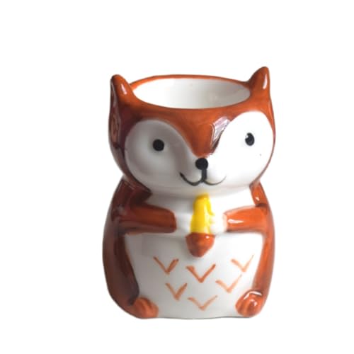 Soulnioi Egg Cups,Cartoon Ceramics Egg Holders,Printed Boiled Egg Holder,Egg Stand Tray,for Kitchen Boiled Eggs Breakfast Store Egg Cups/Holders Squirrels