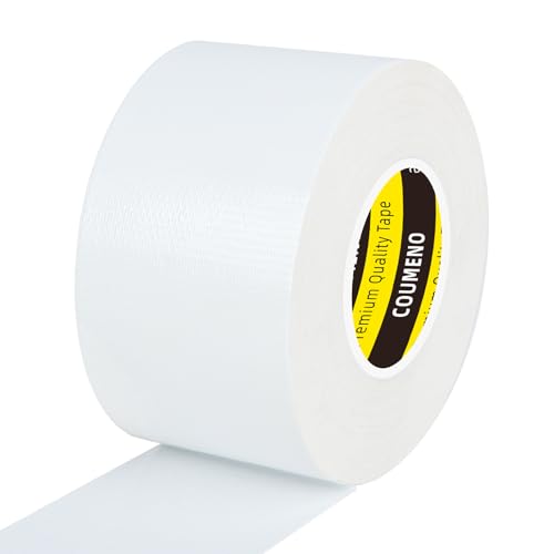 Image of Heavy Duty Single Side Duct Tape,2in x66FT,Strong Adhesive High Strength,Versatile Mesh Adhesive Tape for Easy Sealing, Repairing and Bonding Indoors and Outdoors,White