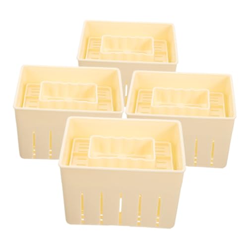 FUNOMOCYA 4pcs Tofu Press Mould Bean Curd Presser for Homemade Tofu Cheese Simple Design Making Tool for Kitchen for