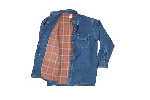 Lightweight Stonewashed Denim Concealed Carry Shirt Jacket with Universal Holster and Extra Magazine Holder