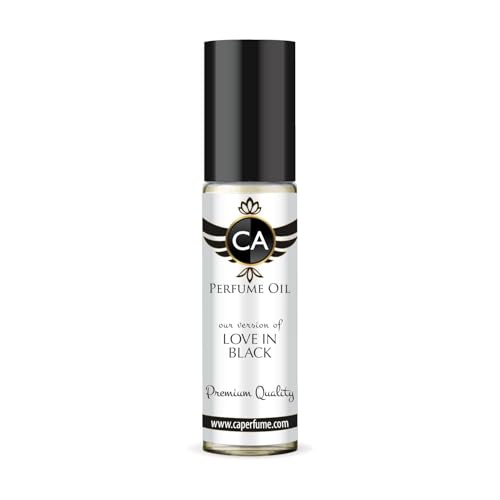 CA Perfume Impression of Love In Black for Women Eau De Parfum Floral Scent Long Lasting Perfumes for Women Travel Size TSA Ready for Day and Night Wear 0.33 Fl Oz 10ml