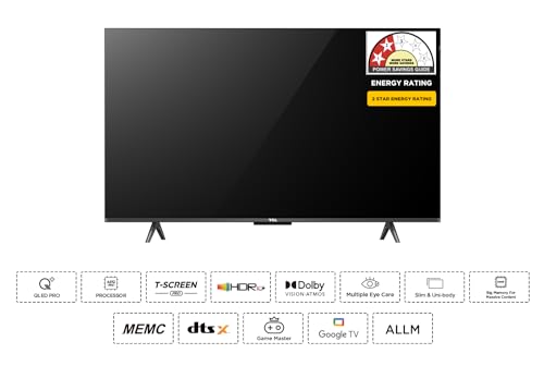 Image of TCL 108 cm (43 inches) 4K Ultra HD Smart QLED Google TV 43C655 (Black)