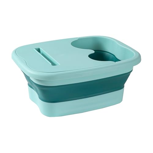 Verde Lavabo De Pies De Polipropileno Cubo Plegable Para Lavar Los Pies Piscina De Spa Para Aliviar El Estrés Cubo Plegable Portátil Para Masaje De Spa Para Aliviar El Estrés