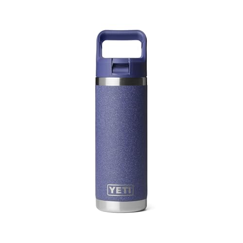 Image of YETI Rambler 18 oz Bottle, Vacuum Insulated, Stainless Steel with Straw Cap, Moon Dust