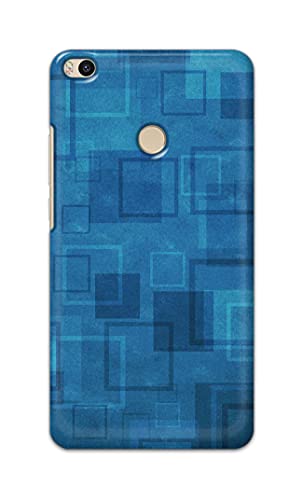 Image of Printed Hard Back Cover Case for Mi Max 2 Back Cover (Plain Azure Blue) -702