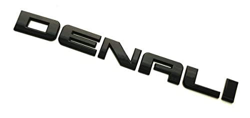 Image of 3pcs Denali Nameplate Emblems Badge Replacement for Gm 07-16 Yukon Sierra Terrain (Glossy Black)