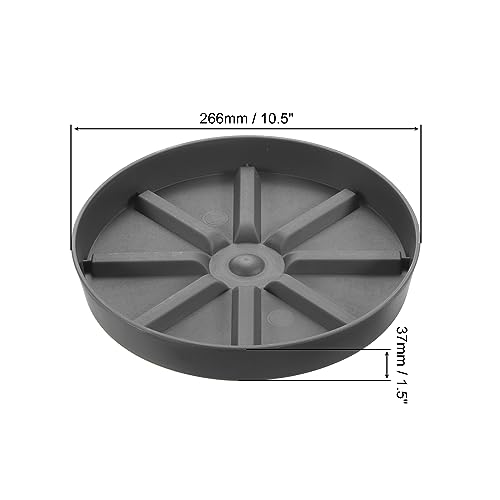 PATIKIL Plant Pot Saucers 10.5 Inch, 6 Pack Plastic Round Plant Pot Thicker Flower Drip Tray for Indoor Outdoor Gray - Image 2