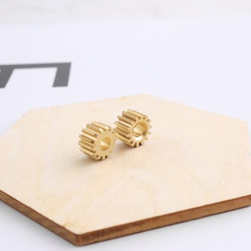 Image of The Lord of the Tools 20 Pcs 14 Teeth Motor Gears 0.5 Module Brass Gears Aperture 3.17mm Outer Diameter 8mm Thick 5mm for 3.17mm Motor Shaft RC Car Model DIY Robot